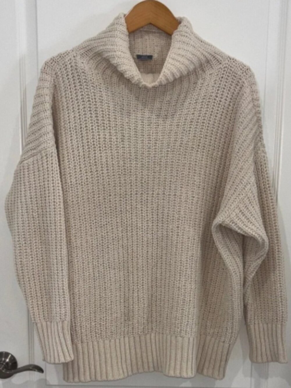 Aerie: Chunky, Ribbed, Oversized Sweater, Small, Charcoal-Brown